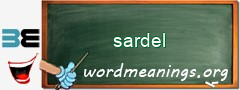 WordMeaning blackboard for sardel